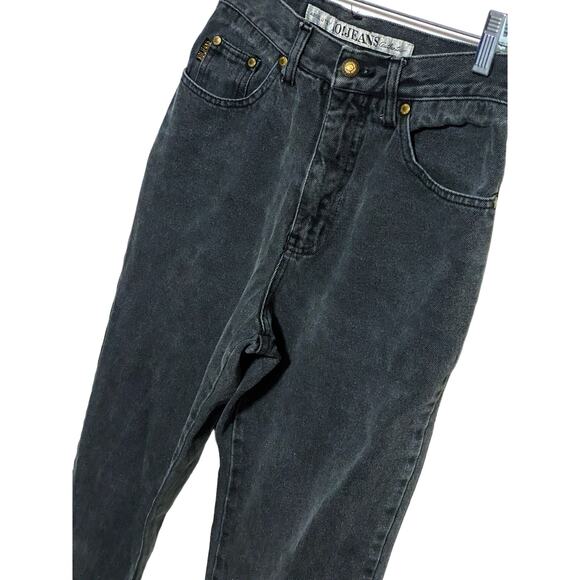 Absolutely No! Jeans Authentic Black High Waisted Tapered Vintage 26 Inch Waist - Picture 3 of 9